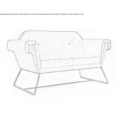 Skórzana sofa 2-osobowa Gruiu