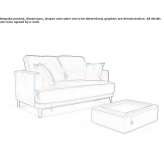 Sofa materiałowa 2-osobowa Alcanena