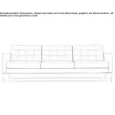 Pikowana 3-osobowa sofa Pollina