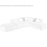 Modular sectional sofa made of fabric Lluta