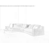 Zakrzywiona sofa segmentowa ze zdejmowanym pokrowcem Goudelin