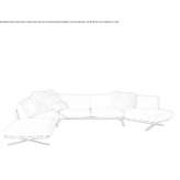Corner sectional sofa in fabric Gievres