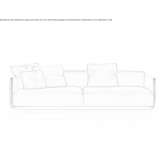 Sofa materiałowa 3-osobowa ze zdejmowanym pokrowcem Mirande