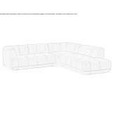 Corner sectional sofa in fabric Bisbin