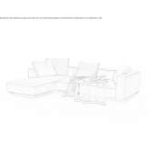Sectional fabric sofa with a chaise longue Chablis