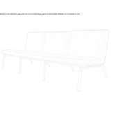 Leather 3-seater sofa Reuilly