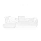 Sofa materiałowa segmentowa z szezlongiem Mirande