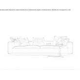3-seater fabric sofa with a removable cover Chablis