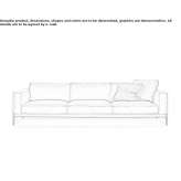 Sofa materiałowa 3-osobowa Arma