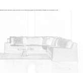 Corner sofa with removable cover Goudelin