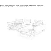 Narożna sofa materiałowa z szezlongiem Joyabaj