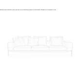 Sofa materiałowa 3-osobowa ze zdejmowanym pokrowcem Conzano