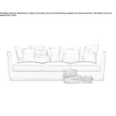 Sofa materiałowa 3-osobowa ze zdejmowanym pokrowcem Montauro