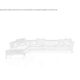 Narożna sofa segmentowa z tkaniny Lyntupy