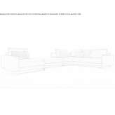 Fabric corner sofa Onda