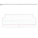 Pikowana 3-osobowa sofa Lugoff