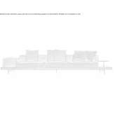 Sofa materiałowa 3-osobowa Leordina