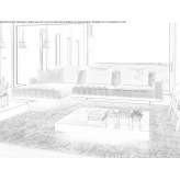 Fabric sofa with chaise longue Xeraco