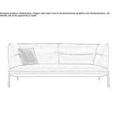 Fabric sofa with high backrest Taylors