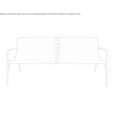 Two-seater sofa in tanned leather Moriarty