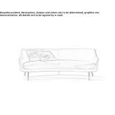 Sofa materiałowa 3-osobowa Magarali