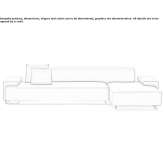 Sectional fabric sofa with removable cover Loberia