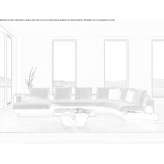 Curved sectional sofa in fabric Beysehir