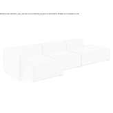 Modular 3-seater fabric sofa Valfarta
