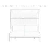 Two-seater sofa with high backrest Madras