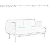 2-seater lounge sofa Madras