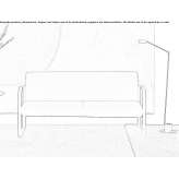 Fabric sofa with sleigh base Mantiel