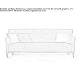 Sofa materiałowa 3-osobowa Boryspil