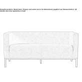Sofa upholstered with fabric Bayat