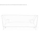 2-seater fabric sofa Gaflenz