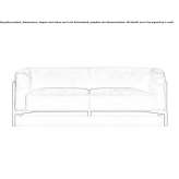 Upholstered two-seater sofa Emsworth