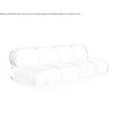 Suede 4-seater sofa Camano