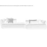 Segmentowa sofa materiałowa Melesse