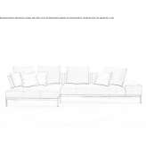Segmentowa sofa materiałowa Trabanca