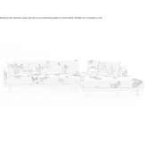 Sectional fabric sofa with removable cover Leirsund