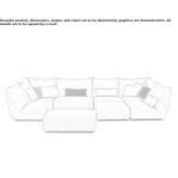 Segmentowa sofa materiałowa Citluk