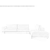 Sectional fabric sofa with a solid wood base Gozdnica