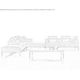 Corner sectional sofa in fabric Berchem