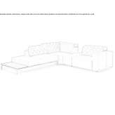 Upholstered sectional sofa Gologanu