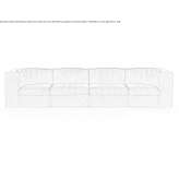 Sofa materiałowa 4-osobowa Bussigny