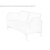 Leather 2-seater sofa Cadro