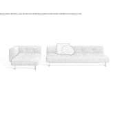 Sectional fabric sofa Sylvania