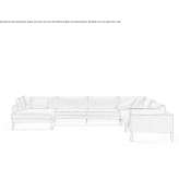 Segmentowa sofa materiałowa Tuhelj