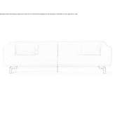 Segmentowa sofa materiałowa Beauval