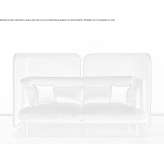 Sofa materiałowa 2-osobowa z wysokim oparciem Klin