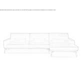 Skórzana sofa segmentowa z szezlongiem Chisec